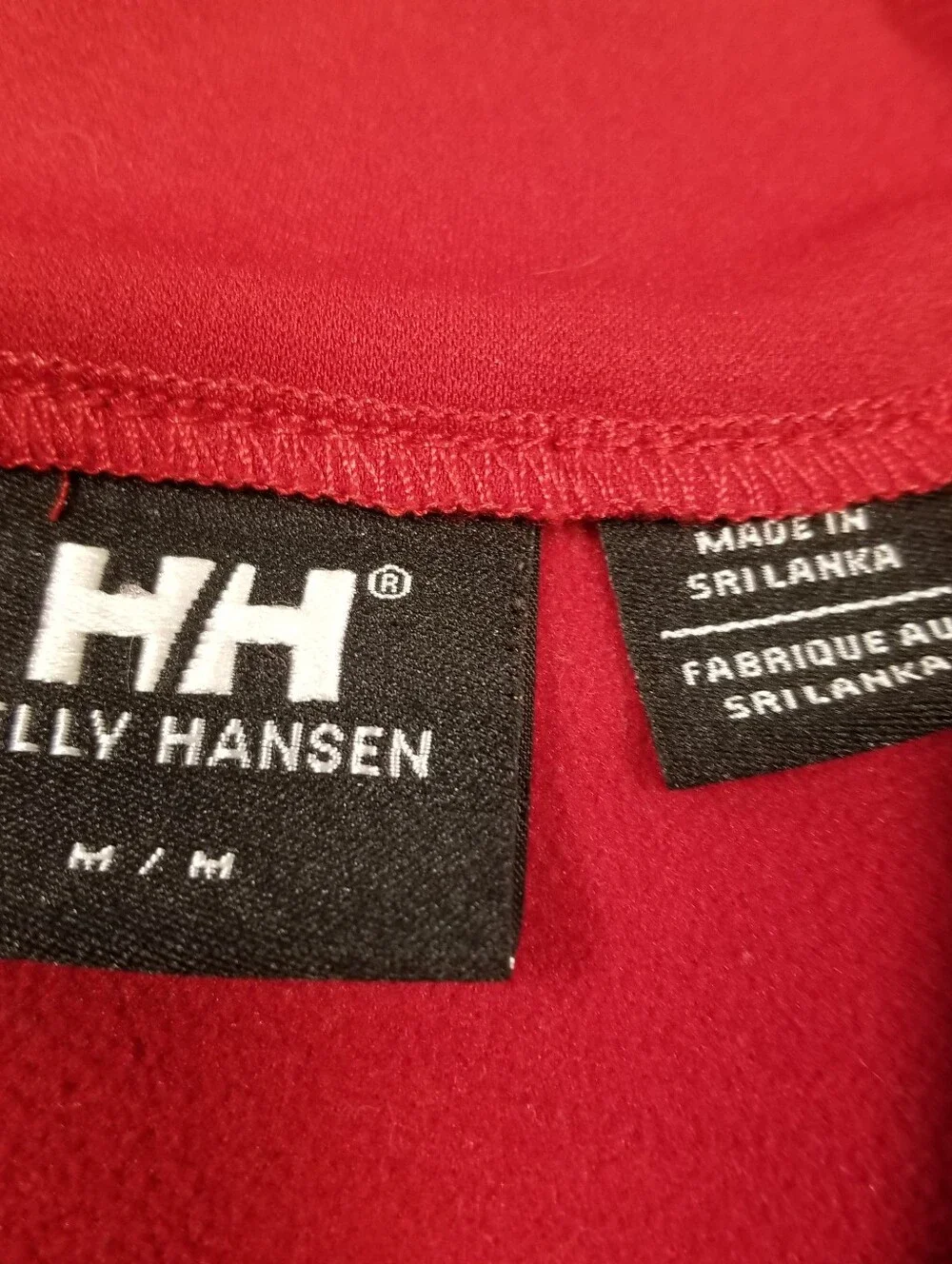 Helly Hansen Pro Stretch Quarter Zip Pullover Mens Medium Red Chest Pocket